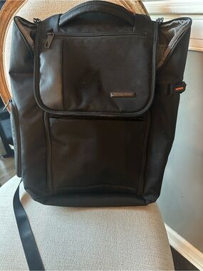 Briggs & Riley Black Travel Backpack with Front Flap
